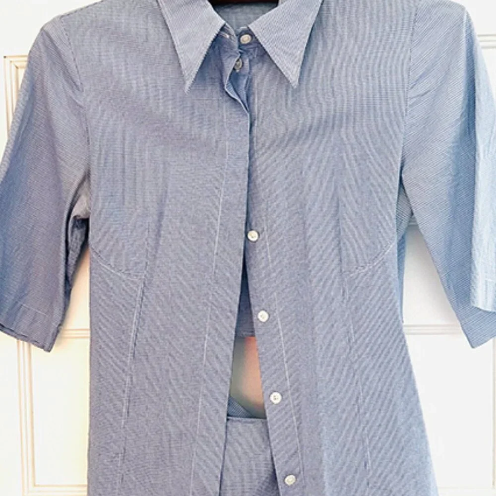 Stella McCartney Open Back Button Down Blouse Size 38 IT - Picture 2 of 11
